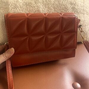 Unbranded faux leather tan terracotta bag